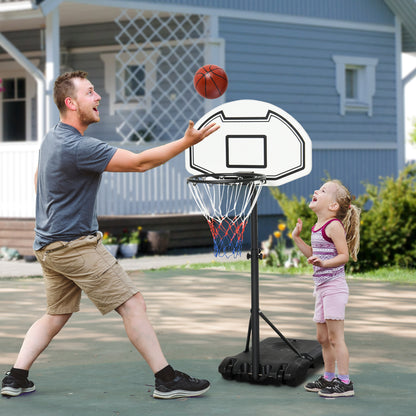 HOMCOM ortable Basketball Stand 94-123cm Basket Height Adjustable Hoop For Adults Suitable for Pool Side