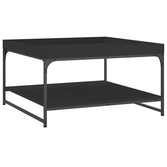 Black Wooden Coffee Table with Undershelf for Modern Living Rooms