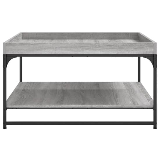 Grey Sonoma Oak Coffee Table with Undershelf for Living Room Storage