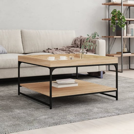 Sonoma Oak Coffee Table with Undershelf by Furco - Modern Wooden Design for Living Room