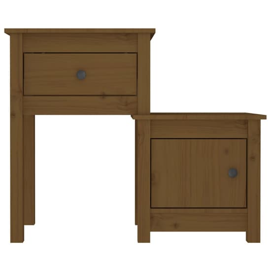 Tadria Pinewood Bedside Cabinet With 1 Door 1 Drawer In Brown