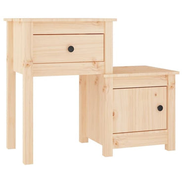 Tadria Pinewood Bedside Cabinet With 1 Door 1 Drawer In Natural