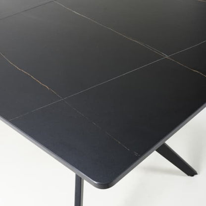 Tarsus Extending Ceramic Top Dining Table In Black