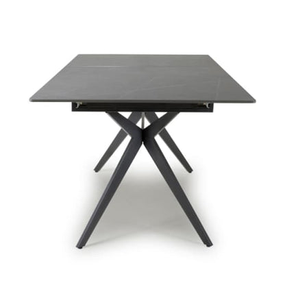 Tarsus Extending Ceramic Top Dining Table In Grey