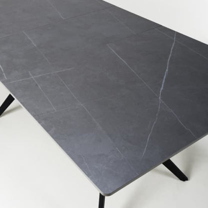 Tarsus Extending Ceramic Top Dining Table In Grey