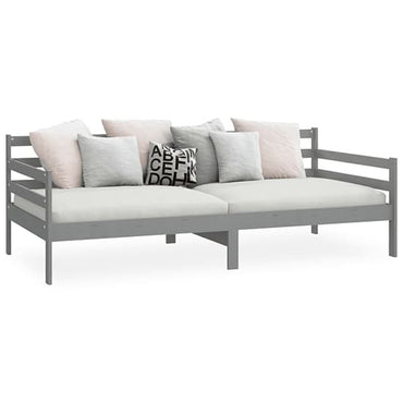 Grey Solid Pinewood Single Day Bed for Living Room or Guest Room