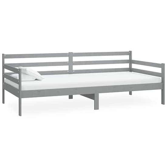 Grey Solid Pinewood Single Day Bed for Living Room or Guest Room