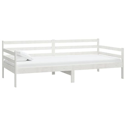 FURCO Tatiana White Solid Pine Single Day Bed with Mattress Compatibility