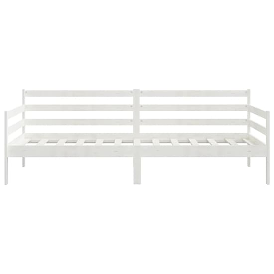 FURCO Tatiana White Solid Pine Single Day Bed with Mattress Compatibility