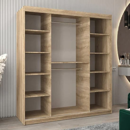 Tavira II Mirrored Sliding Wardrobe | Sonoma Oak | Mirror | 2 Doors | 180cm