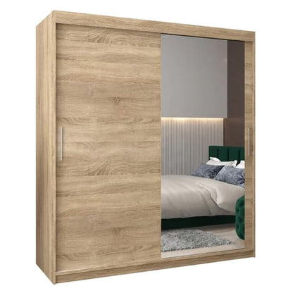 Tavira II Mirrored Sliding Wardrobe | Sonoma Oak | Mirror | 2 Doors | 180cm