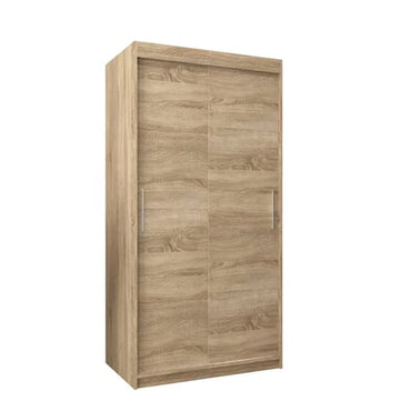 Tavira Wooden Wardrobe Sliding 2 Doors 100cm In Sonoma Oak