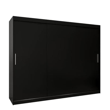 Tavira Wooden Wardrobe Sliding 3 Doors 250cm In Black