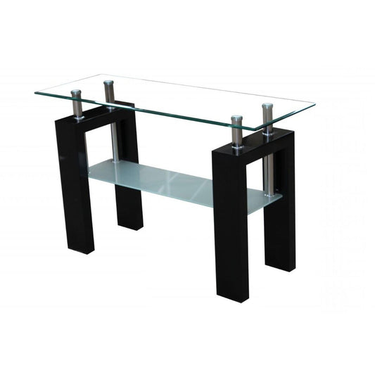 Atticus High Gloss Console Table - Black