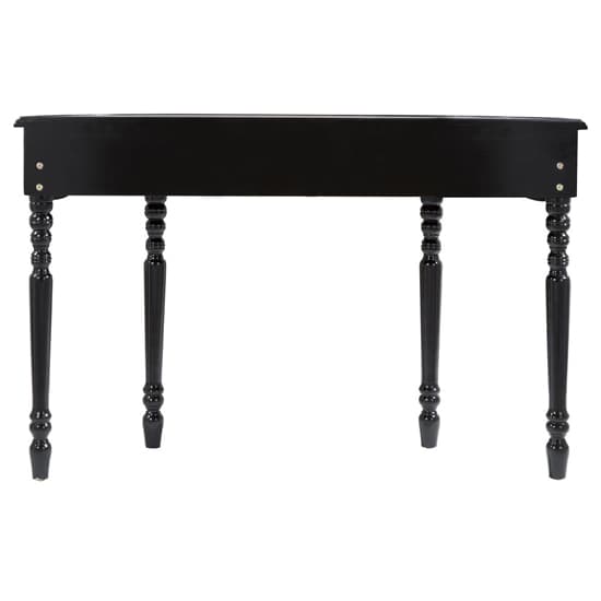 Tiffani Mirrored Glass Console Table In Silver And Black