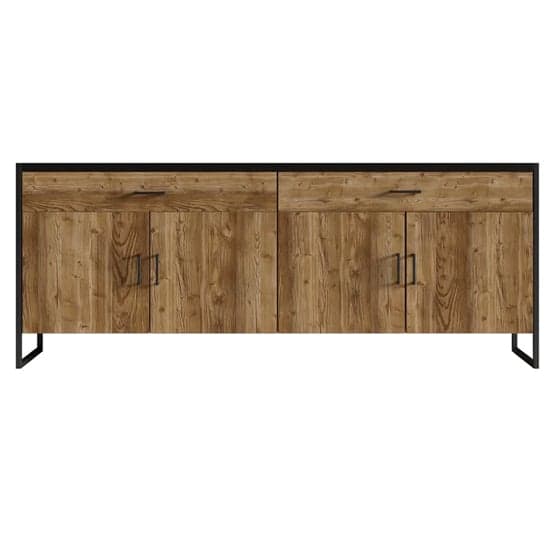 Tinley Wooden Sideboard With 4 Doors 2 Drawers In Canyon Oak