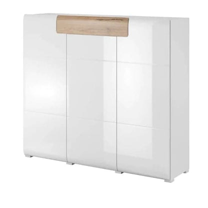 Torino High Gloss Sideboard With 3 Doors In White