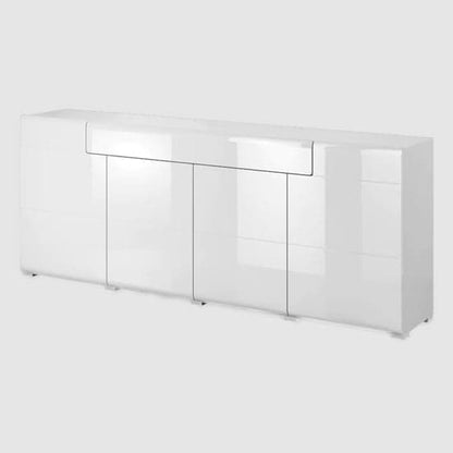 Torino High Gloss Sideboard With 4 Doors In White