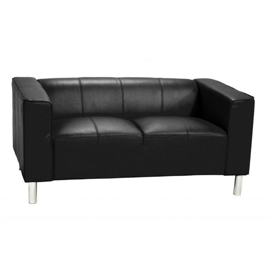 Astral Amore 2 Seater PU Leather Sofa - Black