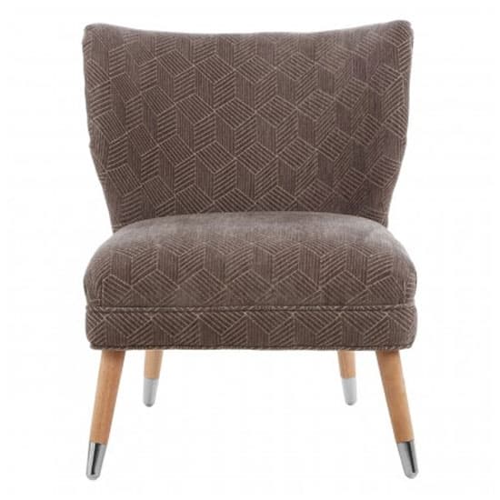 Trento Upholstered Fabric Accent Chair In Grey