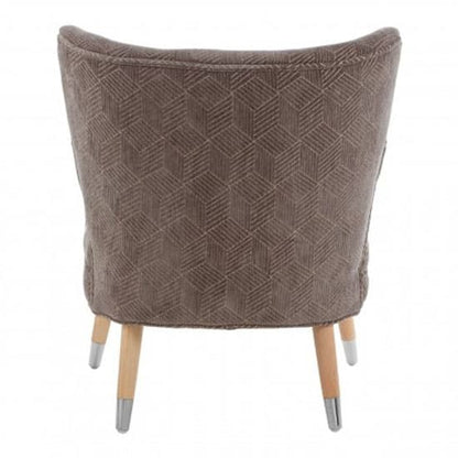 Trento Upholstered Fabric Accent Chair In Grey