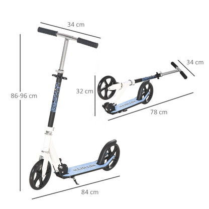 HOMCOM olding Kids Kick Scooter Ride on Toys-Blue