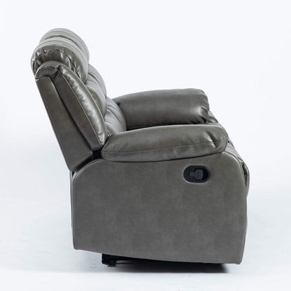 Esperanza 2 Seater Leather Aire Recliner - Grey