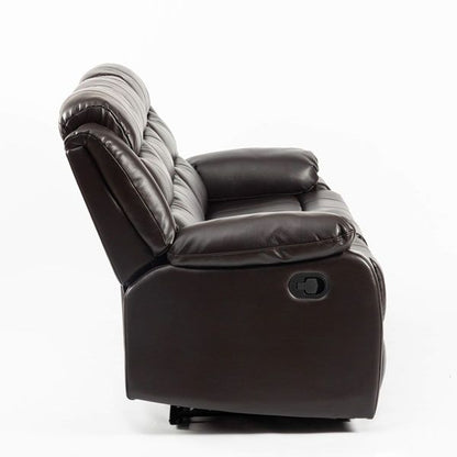 Luxurious Brown Leather Aire 3-Seater Recliner Sofa - Stylish Comfort for Your Living Room