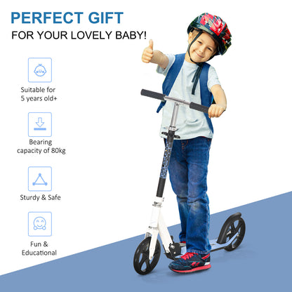 HOMCOM olding Kids Kick Scooter Ride on Toys-Blue