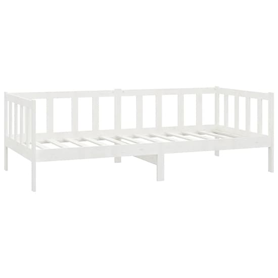 White Solid Pinewood Day Bed with Sofa Functionality – FURCO Umeko 90x200 cm