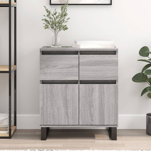 Urbino Grey Sonoma Oak Sideboard with 2 Doors and 1 Drawer - Stylish Storage Solution for Dining or Living Room