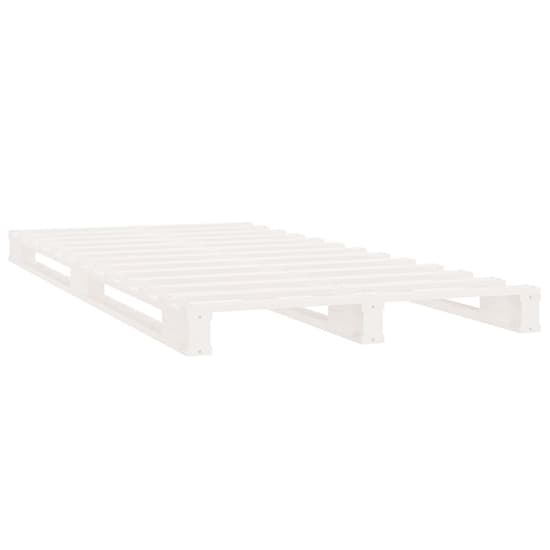 FURCO Urika White Solid Pine Single Bed Frame for 3FT Mattress