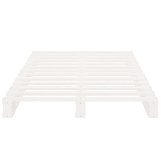 FURCO Urika White Solid Pine Single Bed Frame for 3FT Mattress