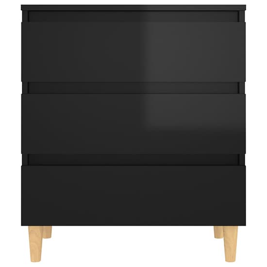 Ursula High Gloss Chest Of 3 Drawers In Black