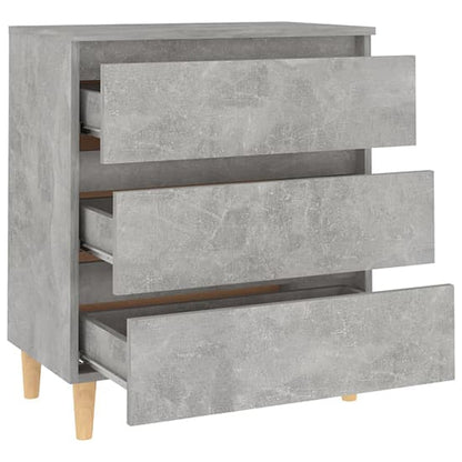 Ursula Wooden Chest Of 3 Drawers In Concrete Effect