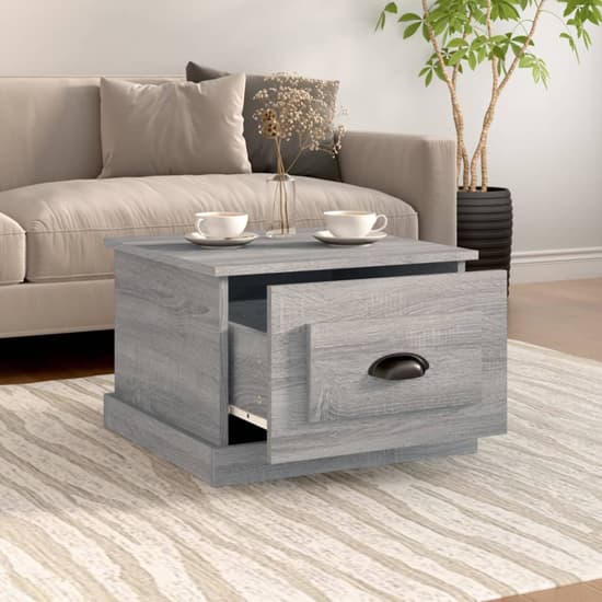 Vance Grey Sonoma Oak Coffee Table with Drawer for Living Room