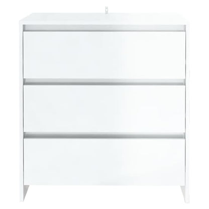 Variel High Gloss Chest Of 3 Drawers In White