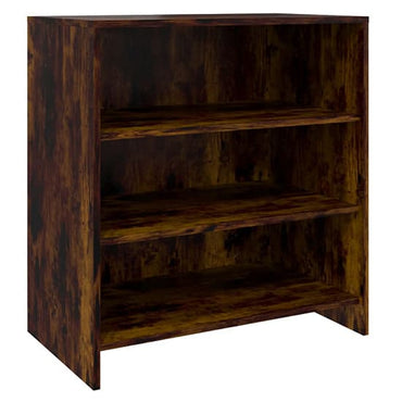 Smoked Oak 3-Shelf Wooden Bookcase by FURCO for Home Decor and Storage