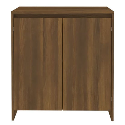 FURCO Variel Brown Oak Sideboard with 2 Storage Doors for Living Room