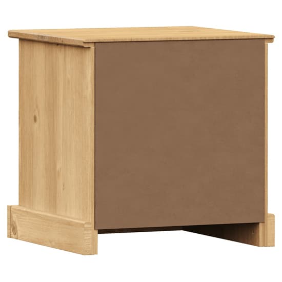 Vega Pinewood Bedside Cabinet With 2 Drawers In Brown