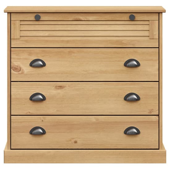 Vega Pinewood Chest Of 4 Drawers In Brown