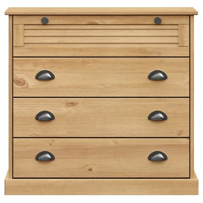 Vega Pinewood Chest Of 4 Drawers In Brown