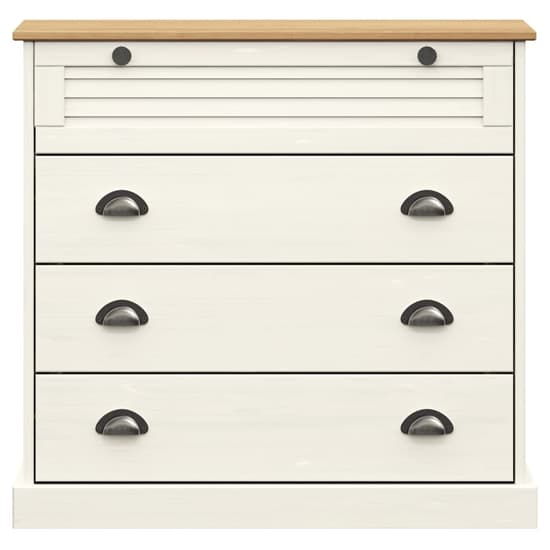 Vega Pinewood Chest Of 4 Drawers In White