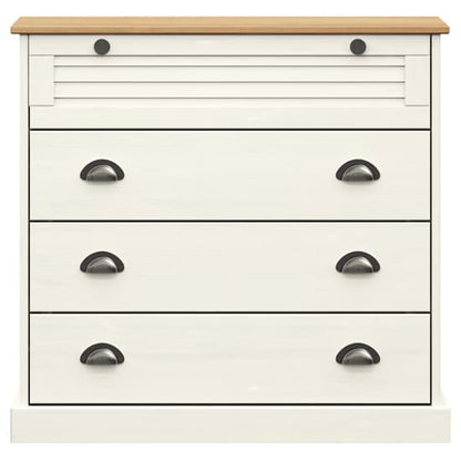 Vega Pinewood Chest Of 4 Drawers In White