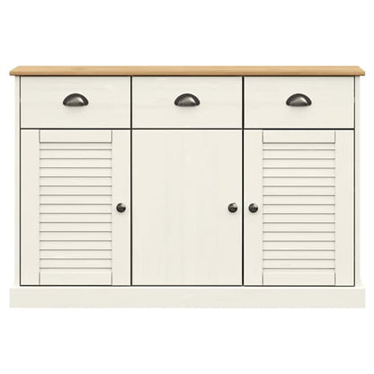 Vega Pinewood Sideboard With 3 Doors 3 Drawers In White