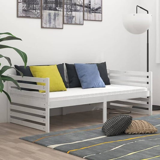 Veras White Solid Pinewood Day Bed for Versatile Sofa and Sleep Solutions