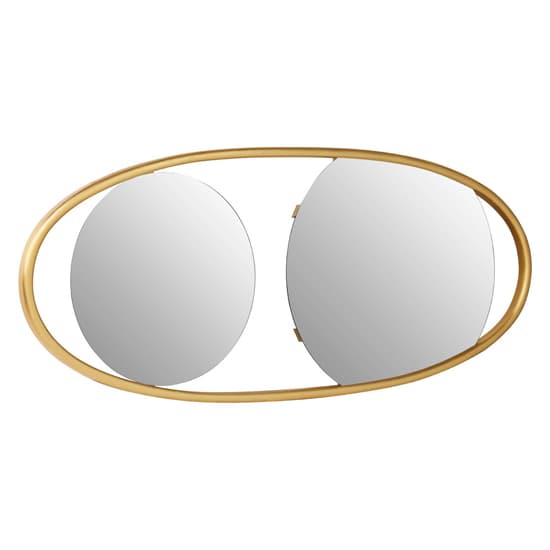 Large Oval Gold Framed Wall Mirror for Bedroom and Living Room Decor