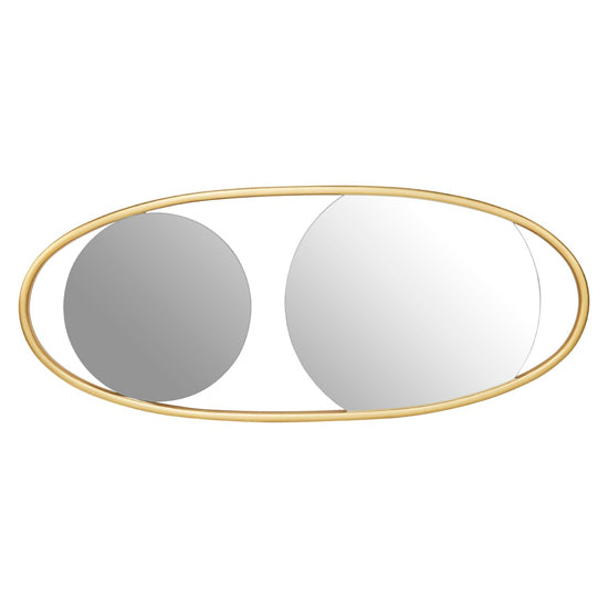 Large Oval Gold Framed Wall Mirror for Bedroom and Living Room Decor