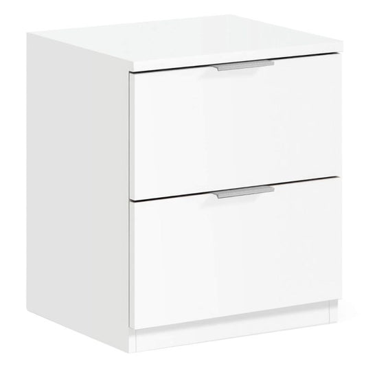 Xander 2 Drawer Bedside - White