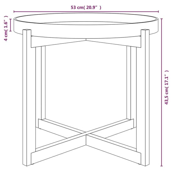 Large Round White and Natural Wooden Coffee Table by FURCO – Stylish and Functional Living Room Furniture